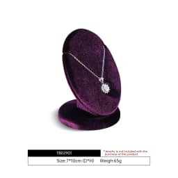 Yinbeini Velvet Necklace Display Stand Pendant Necklace Storage Holder Jewelry Shop Retail Countertop Organizer Rack TB029