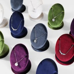 Yinbeini Velvet Necklace Display Stand Pendant Necklace Storage Holder Jewelry Shop Retail Countertop Organizer Rack TB029