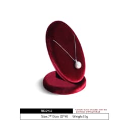 Yinbeini Velvet Necklace Display Stand Pendant Necklace Storage Holder Jewelry Shop Retail Countertop Organizer Rack TB029
