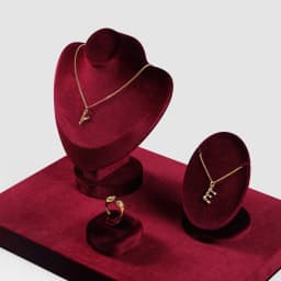 Yinbeini Velvet Necklace Display Stand Pendant Necklace Storage Holder Jewelry Shop Retail Countertop Organizer Rack TB029