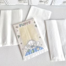 10pcs White Cotton Paper Bags 10.5*17cm Eco-Friendly Semi-Transparent Photo Jewelry Packaging Pouches with Wire Gift Wrapping