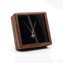 Solid Wood Black Walnut Necklace Box Jewelry Jewelry Packaging Gift Box Earring Brooch Locket Case