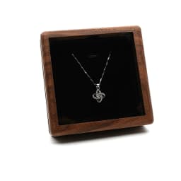 Solid Wood Black Walnut Necklace Box Jewelry Jewelry Packaging Gift Box Earring Brooch Locket Case