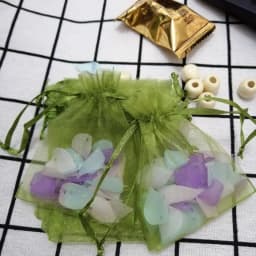 100pcs/Lot Army Green Organza Bags 7x9 9x12 10x15 13x18 15x20 cm Jewelry Drawstring Bags Christmas/Wedding/Gift Packing Bags