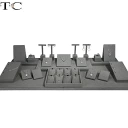 Gray Microfiber Jewelry Storage Display Rack Ring Earrings Display Rack Necklace Pendant Bracelet Storage Rack