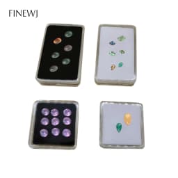 Wholesale Gem Display Transparent Packaging Box Storage for Gemstones Loose Diamond Gem Stone Beads Pendant Holder Case 5pcs/lot