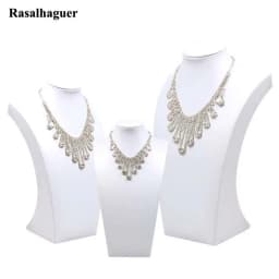 Top PU White Mannequin Shelf Necklace Pendant Chain Jewelry Display Stand Holder Decorate Bracelet Jewelry Rack Show