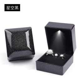 Luxury LED Jewelry Box Bracelet/Necklace Case Free Custom Logo Lighted Ring Gift Packaging with Hidden Light,Multi-Use Organizer