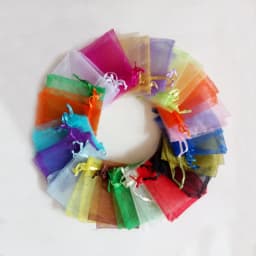 50pcs 17x23 20x30 Jewelry Packaging Drawable Organza Bag Jewelry Pouches Wedding Party Decoration Gift Bags Jewelry Packing Bags
