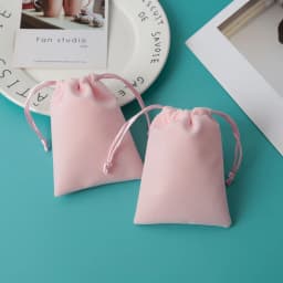 Jewelry Drawstring Velvet Bag Box Packaging Gift Pouches Earrings Ring Necklace Jewelry Candy Cotton Flannel Bag Can Custom