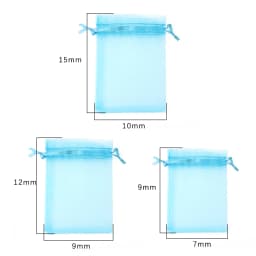 50 Pcs/Lot 7x9/9x12/10x15cm Colorful Jewelry Bags Organza Jewelry Packaging Bags Wedding Gift Storage Drawstring Bags