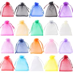 50 Pcs/Lot 7x9/9x12/10x15cm Colorful Jewelry Bags Organza Jewelry Packaging Bags Wedding Gift Storage Drawstring Bags