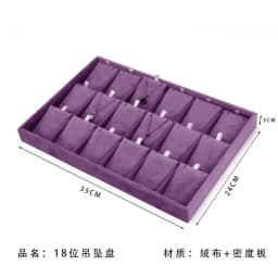 Noble Velvet Cloth Jewelry Display Stand Deep Purple Necklace Ring Jewelry Counter High End Display Props Storage Of Jewelry