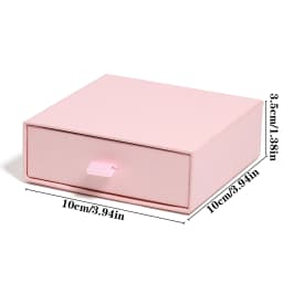 1pcs Pink Color Kraft Paper Drawer Jewelry Packaging Box Necklace Bracelet Gift Display Case Boxes Cardboard Jewelry Storage