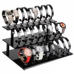 Customized Acrylic Watches Stand Watch Holder Case Bracelet Watch Organizer Jewellery Showing Shelf Rack Jewelry Packaging