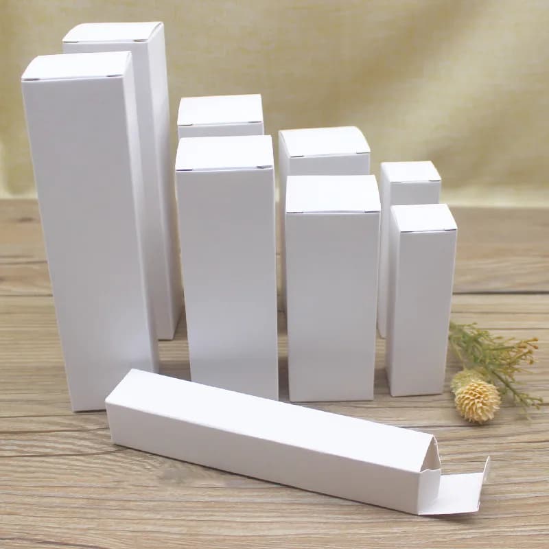 10pcs Multi Size Rectangular 4*4*12 16 10cm Packaging Box Packaging Folding Boxes For Essential Candle Gift Oil Bottle Package
