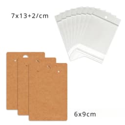 50Pcs 6x9cm Hangable Necklace Earrings Jewelry Display Paper Card With Or Without Bags Wholesale Packaging Personalized Service