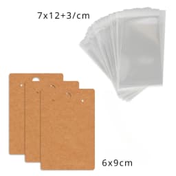 50Pcs 6x9cm Hangable Necklace Earrings Jewelry Display Paper Card With Or Without Bags Wholesale Packaging Personalized Service