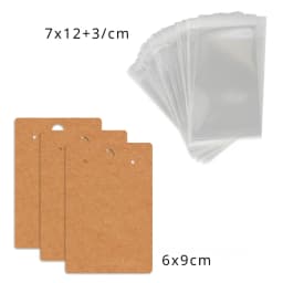 50Pcs 6x9cm Hangable Necklace Earrings Jewelry Display Paper Card With Or Without Bags Wholesale Packaging Personalized Service
