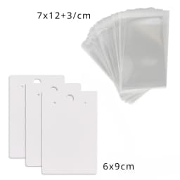 50Pcs 6x9cm Hangable Necklace Earrings Jewelry Display Paper Card With Or Without Bags Wholesale Packaging Personalized Service