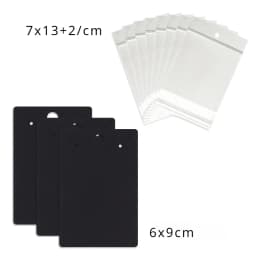 50Pcs 6x9cm Hangable Necklace Earrings Jewelry Display Paper Card With Or Without Bags Wholesale Packaging Personalized Service