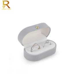 Velvet Trinket Box Ring Box Jewelry Organizer Double Rings BoxJewelry Box Wedding Gift Box Joyeros Organizador De Joyas