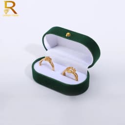 Velvet Trinket Box Ring Box Jewelry Organizer Double Rings BoxJewelry Box Wedding Gift Box Joyeros Organizador De Joyas