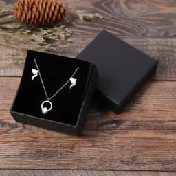 New Arrive 12Pcs Black Kraft Paper Jewelry Box Bracelet Bangles Necklaces Rings Box Gift Jewelry Box Storage Case