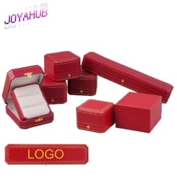 Free Custom Logo European Jewelry Box Proposal Ring/Necklace/Bracelet Organizer,Luxury Velvet-Lined Storage Case for Engagement