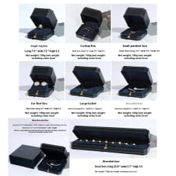 Free Custom Logo European Jewelry Box Proposal Ring/Necklace/Bracelet Organizer,Luxury Velvet-Lined Storage Case for Engagement