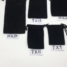 100PCS /Lot Black Velvet Jewellry Bag Christmas Gift Bags Various Sizes Packaging Display Wedding 9x12 10x15 10x20cm