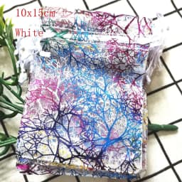 100pcs/Lot Coral Organza Drawstring Bags Jewelry Bags Gift Pouch Christmas Jewelry Display Packaging Bags 7x9 9x12 10x15 cm
