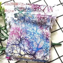 100pcs/Lot Coral Organza Drawstring Bags Jewelry Bags Gift Pouch Christmas Jewelry Display Packaging Bags 7x9 9x12 10x15 cm