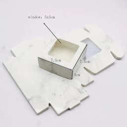 10Pcs Paper Gifts Package Box 7.5x7.5x3cm White DIY Christmas Window Candy Wedding Favors Jewelry Party Suppiles Wrapping Box