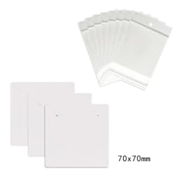 50 Pcs 7x7cm Necklaces Jewelry Display Paper Kraft Card With Or Without Bags Wholesale Packaging Personalized Customize Label
