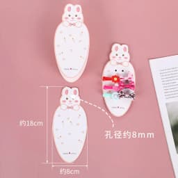 50pcs Cute Girls Hairclips Hairpin Display Cards Rabbit Pattern Tag for DIY Hair Jewelry Display Packaging Card Retail Tag