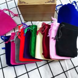 100 Pcs/Lot Velvet Drawstring Bags Jewelry Package Bags Velvet Gift Bags Christmas Wedding Packaging Gift Bags&small Pouches