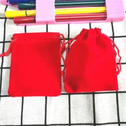 100 Pcs/Lot Velvet Drawstring Bags Jewelry Package Bags Velvet Gift Bags Christmas Wedding Packaging Gift Bags&small Pouches