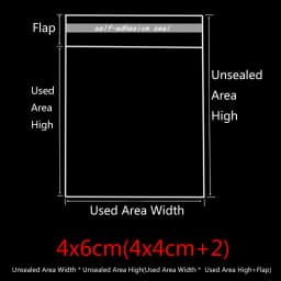 1000pcs Clear Jewelry Bags Transparent Opp Bags Self Adhesive Cellophane Bag Plastic Bag Poly Clear Packaging Pouch Gift Pouches