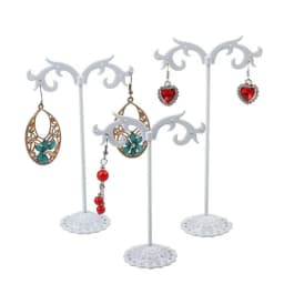 3Pcs/Lot Jewelry Display Metal Earring Holder Display White/Brown/Black/Silver Crystal Jewelry Earring Display Stand