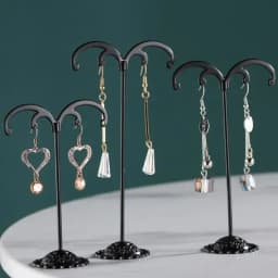 3Pcs/Lot Jewelry Display Metal Earring Holder Display White/Brown/Black/Silver Crystal Jewelry Earring Display Stand