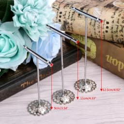 3Pcs/Lot Jewelry Display Metal Earring Holder Display White/Brown/Black/Silver Crystal Jewelry Earring Display Stand