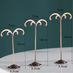 3Pcs/Lot Jewelry Display Metal Earring Holder Display White/Brown/Black/Silver Crystal Jewelry Earring Display Stand