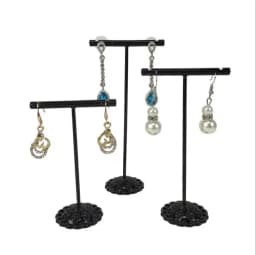 3Pcs/Lot Jewelry Display Metal Earring Holder Display White/Brown/Black/Silver Crystal Jewelry Earring Display Stand