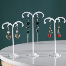3Pcs/Lot Jewelry Display Metal Earring Holder Display White/Brown/Black/Silver Crystal Jewelry Earring Display Stand