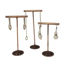 3Pcs/Lot Jewelry Display Metal Earring Holder Display White/Brown/Black/Silver Crystal Jewelry Earring Display Stand