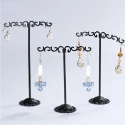 3Pcs/Lot Jewelry Display Metal Earring Holder Display White/Brown/Black/Silver Crystal Jewelry Earring Display Stand