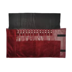 Red PU Necklace Jewelry Storage Travel Roll Bag 16Pcs Beads Chain Organizer Display Pouch Bracelet Packaging Gift Roll Bag