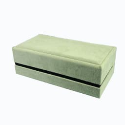 Customization Logo Fashionable Grass Green Faux Fur Clover Jewelry Case Jewelry Packaging Box for Necklace Bracelet Earring Gift