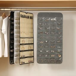 Large Earrings Organizer 80 Pockets Display Holder Hanging Necklace Ring Bracelet Wall Jewelry Storage Bag Collections Showcase